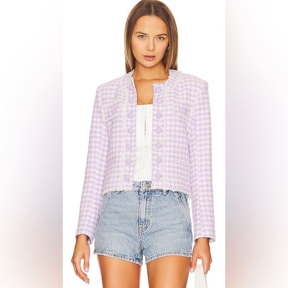 Generation Love Killian tweed jacket blazer lavender cream NWT - Picture 1 of 1